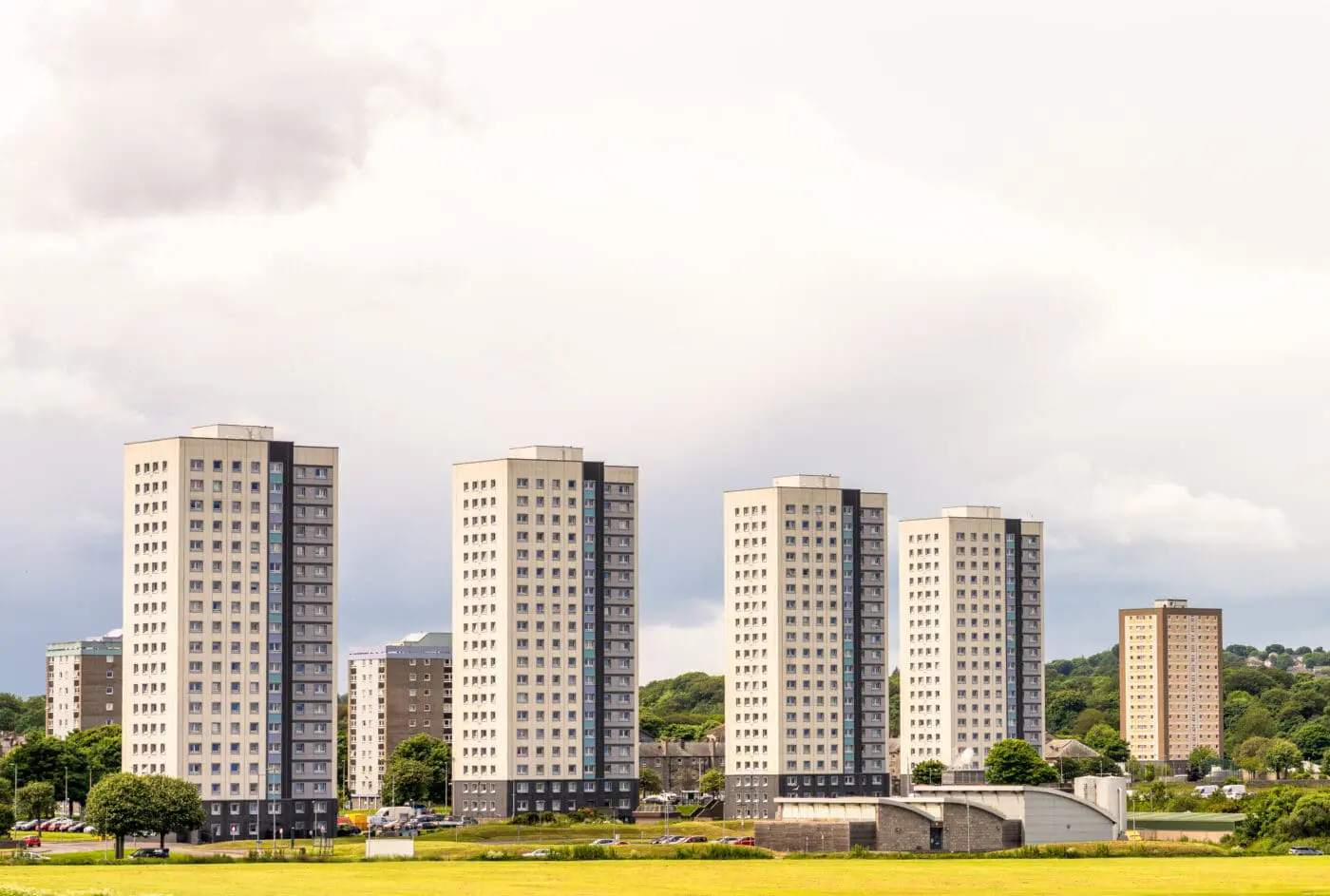 High Rise Flats In Aberdeen, Scotland